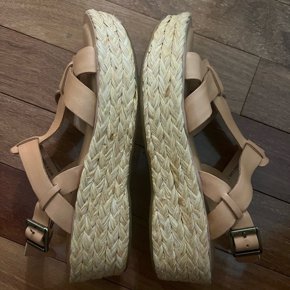 Kork-Ease Ande Tan Leather Espadrille Wedge Platform Sandals Size 9 - Picture 4 of 6